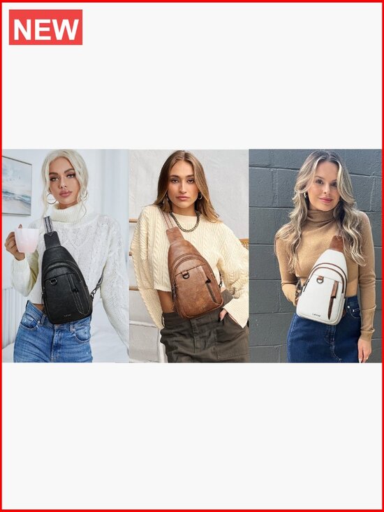 Faux Leather Anti Theft Sling Backpack Crossbody Purse Travel Daypack main image 7